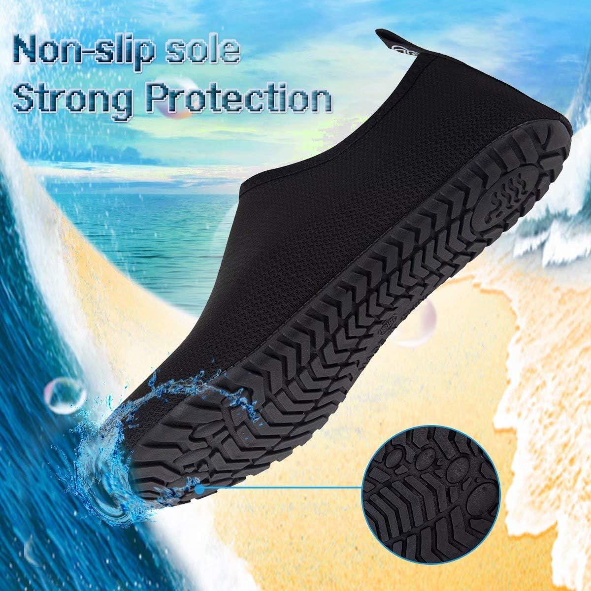 imageYALOX Water Shoes Womens Mens Outdoor Beach Swimming Aqua Socks QuickDry Barefoot Shoes Surfing Yoga Pool ExerciseXblblack