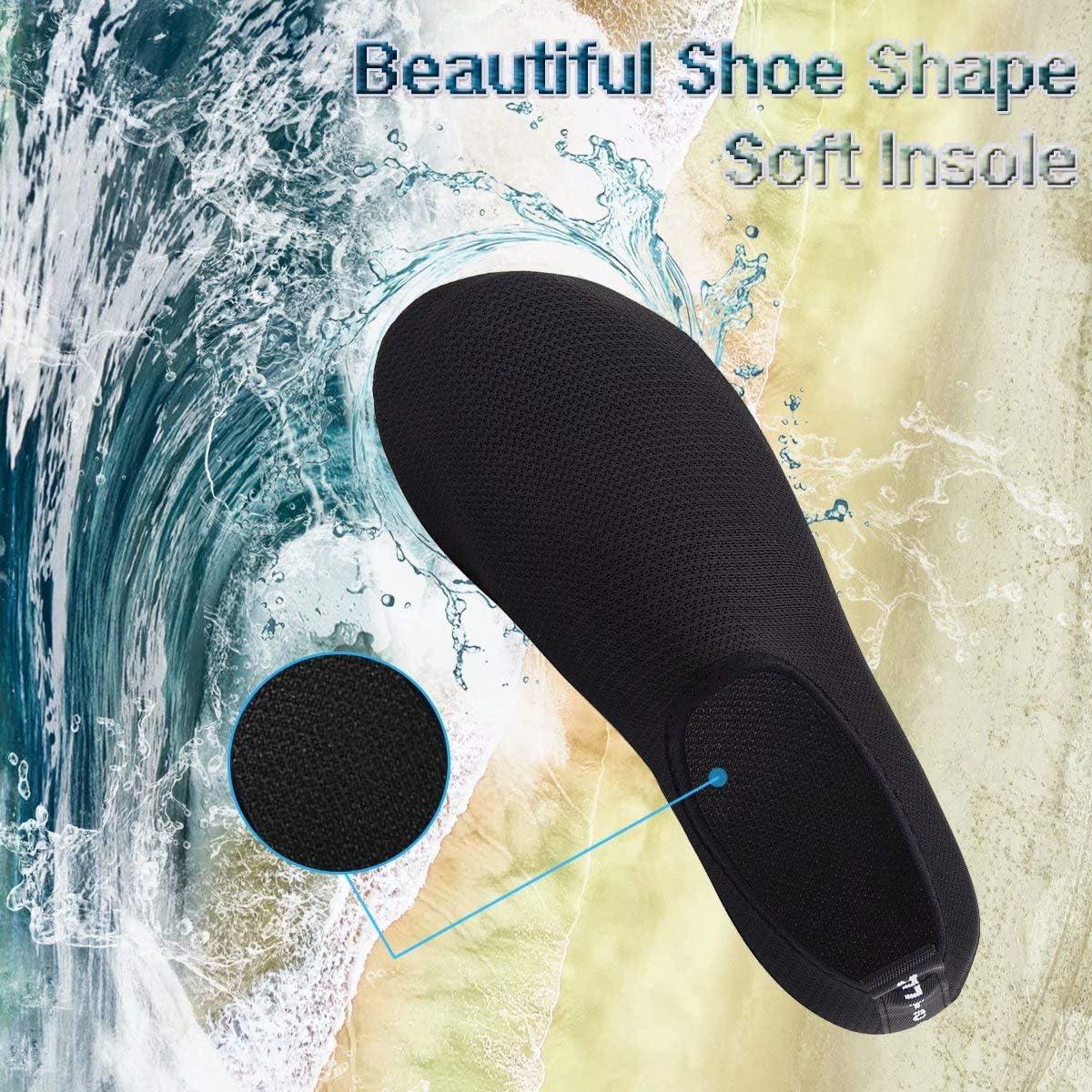 imageYALOX Water Shoes Womens Mens Outdoor Beach Swimming Aqua Socks QuickDry Barefoot Shoes Surfing Yoga Pool ExerciseXblblack