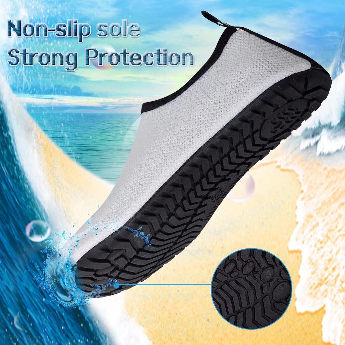 imageYALOX Water Shoes Womens Mens Outdoor Beach Swimming Aqua Socks QuickDry Barefoot Shoes Surfing Yoga Pool ExerciseXblwhite