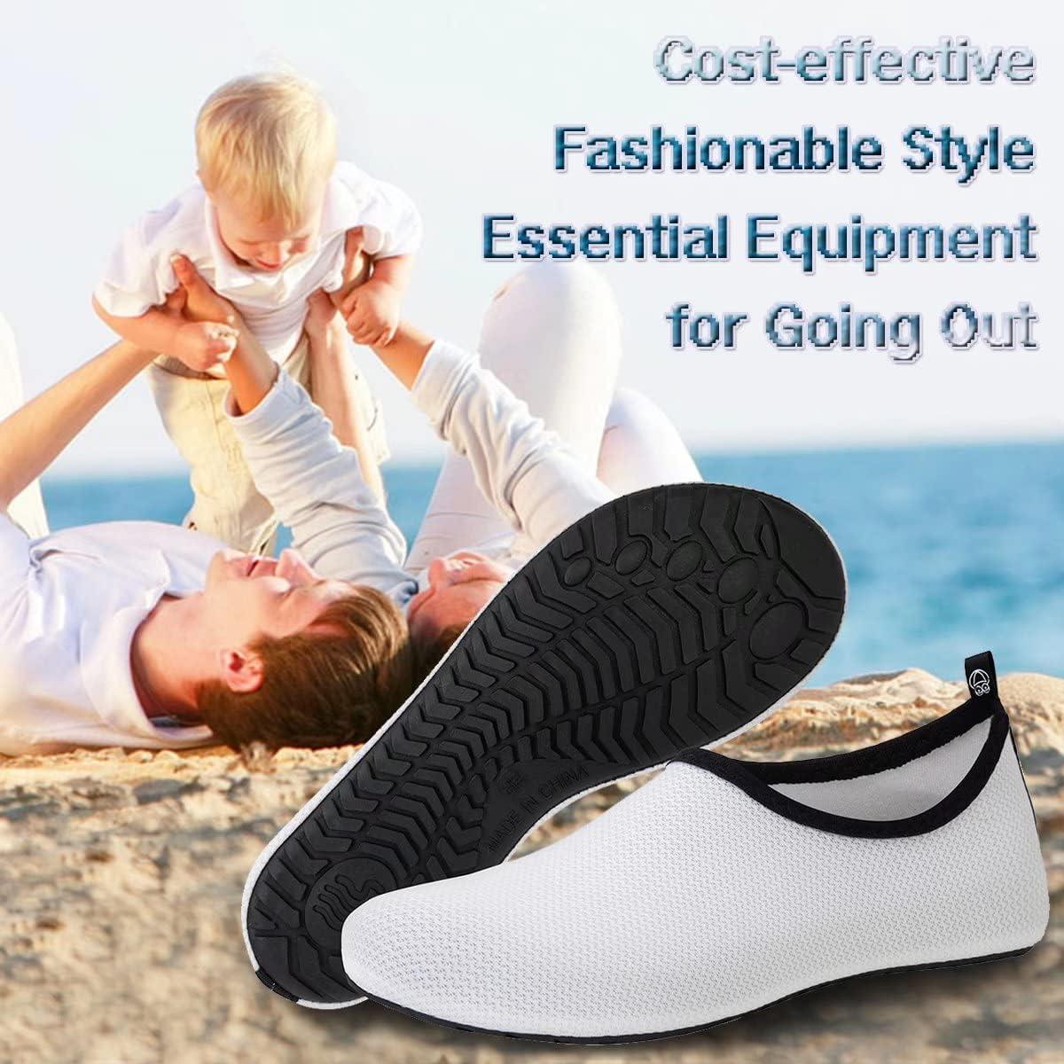 imageYALOX Water Shoes Womens Mens Outdoor Beach Swimming Aqua Socks QuickDry Barefoot Shoes Surfing Yoga Pool ExerciseXblwhite