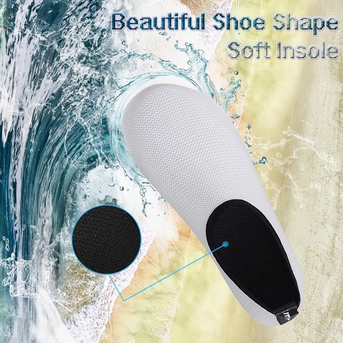 imageYALOX Water Shoes Womens Mens Outdoor Beach Swimming Aqua Socks QuickDry Barefoot Shoes Surfing Yoga Pool ExerciseXblwhite