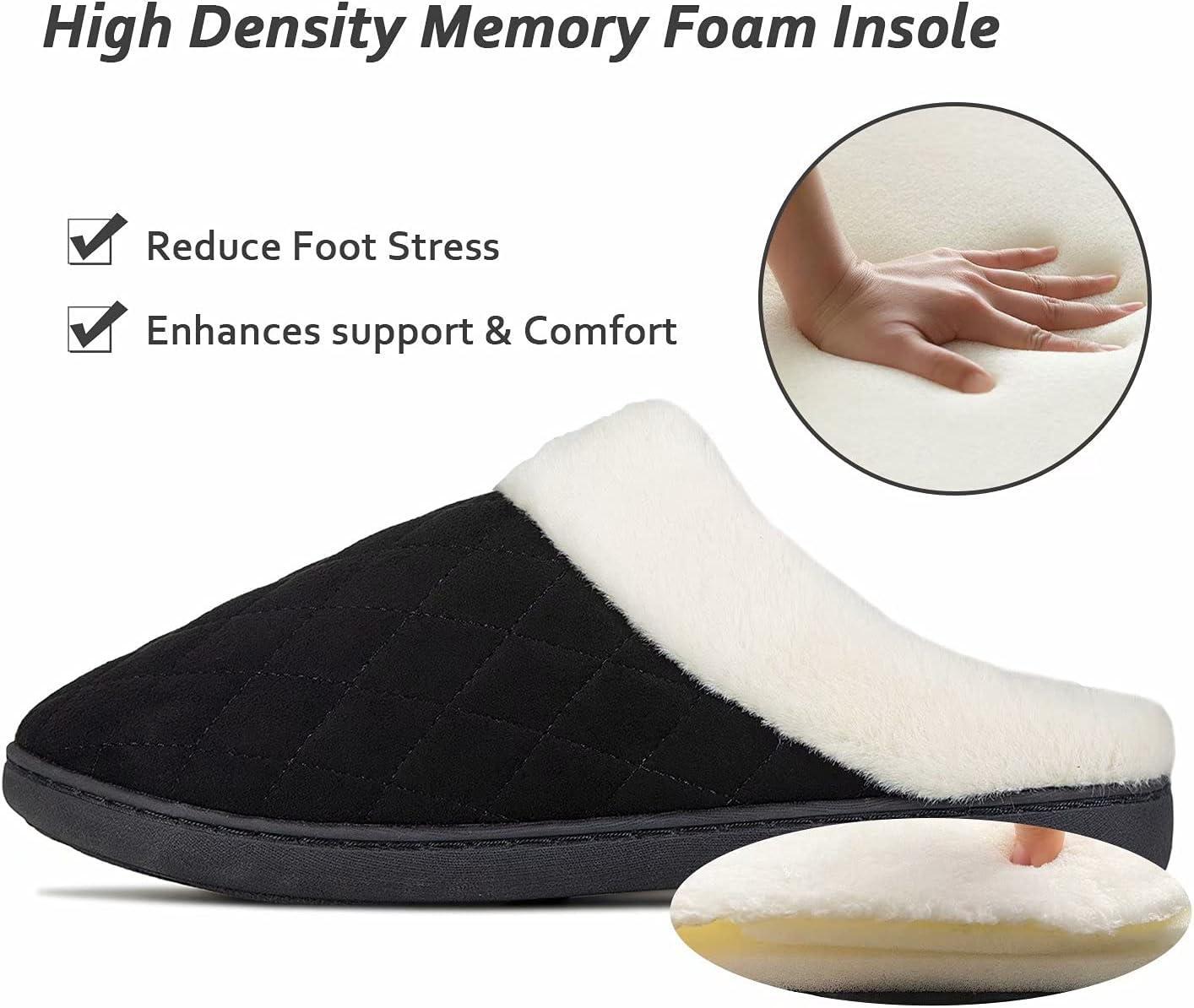 imageYALOX Womens Slippers Mens Warm Slippers Home Shoes Comfortable Memory Foam AntiSlip House Cotton Shoes Indoor amp OutdoorWomens Slippersfgback
