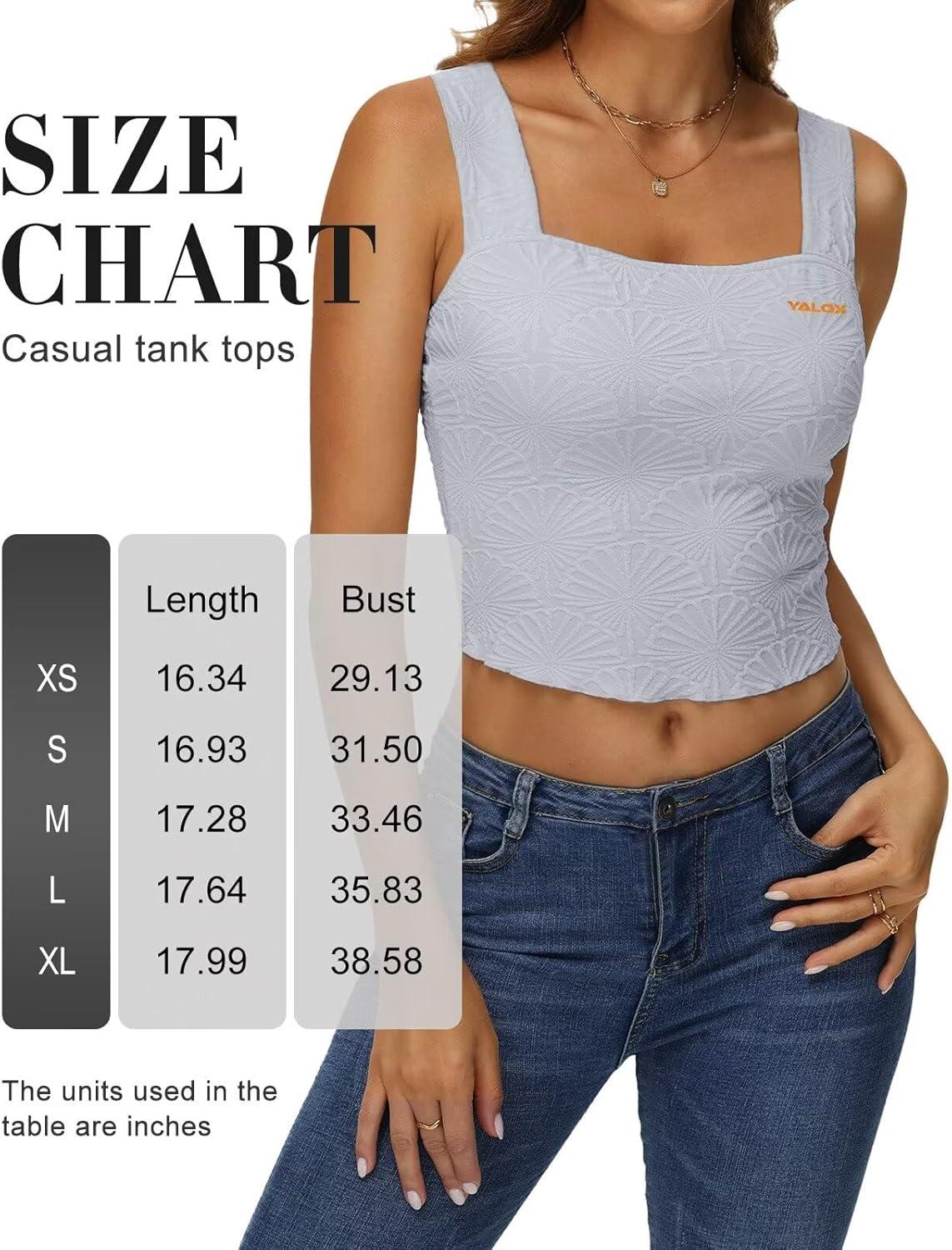 imageYALOX Womens Square Neck Tank Tops Workout Tops Summer Sleeveless ShirtsGray