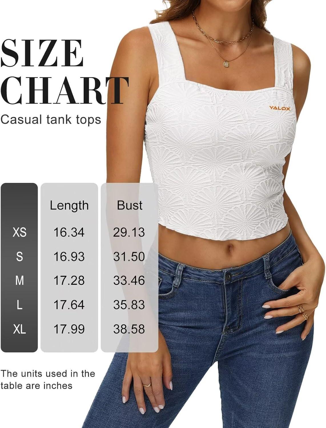 imageYALOX Womens Square Neck Tank Tops Workout Tops Summer Sleeveless ShirtsWhite