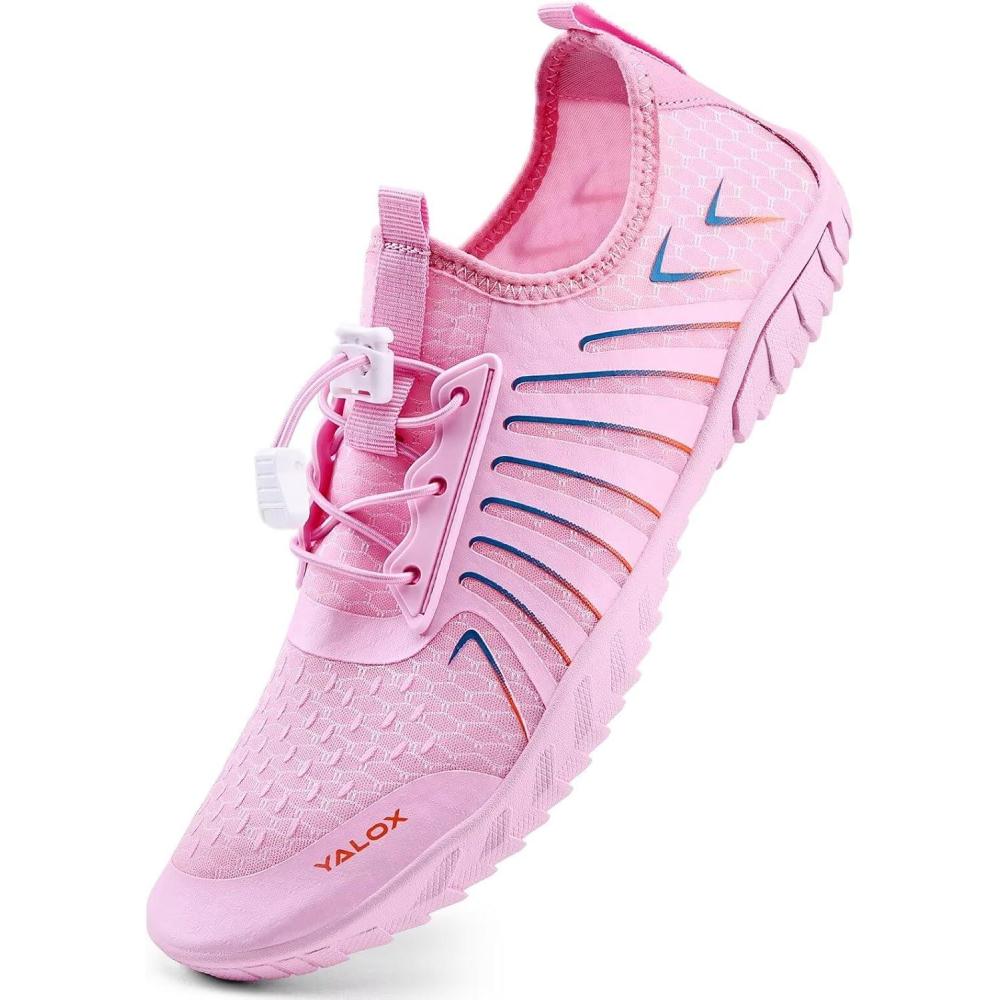 imageYALOX Water Shoes Mens Womens Swim Shoes Outdoor Beach Barefoot QuickDry Aqua Pool Socks Swimming Yoga Surfing Exercise148Pink
