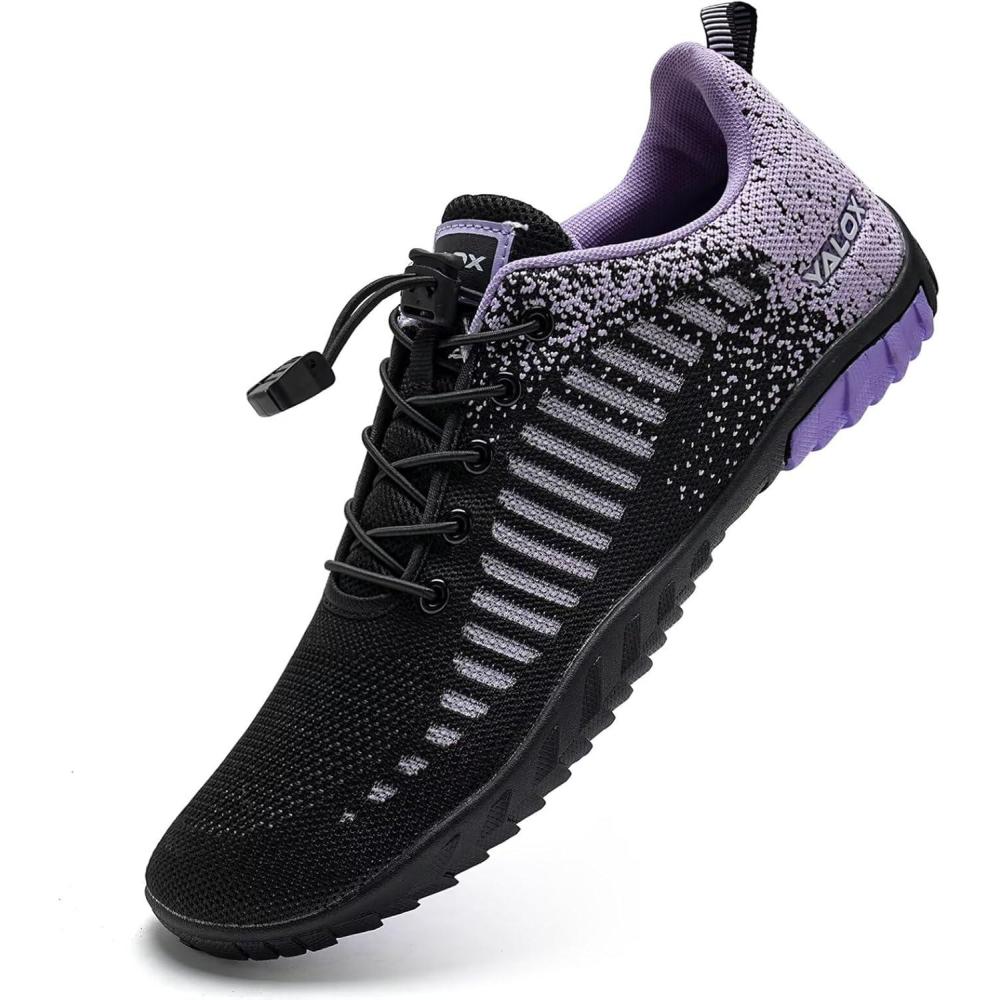 imageYALOX Water Shoes Mens Womens Swim Shoes Outdoor Beach Barefoot QuickDry Aqua Pool Socks Swimming Yoga Surfing Exercise680Black Purple