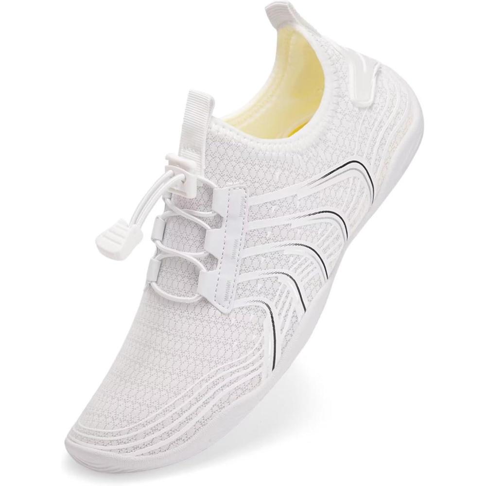 imageYALOX Water Shoes Mens Womens Swim Shoes Outdoor Beach Barefoot QuickDry Aqua Pool Socks Swimming Yoga Surfing ExerciseA03pure White