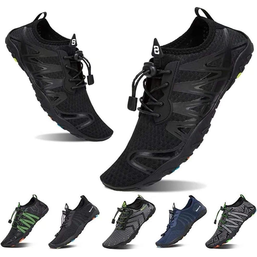 imageYALOX Water Shoes Mens Womens Swim Shoes Outdoor Beach Barefoot QuickDry Aqua Pool Socks Swimming Yoga Surfing ExerciseA901Black
