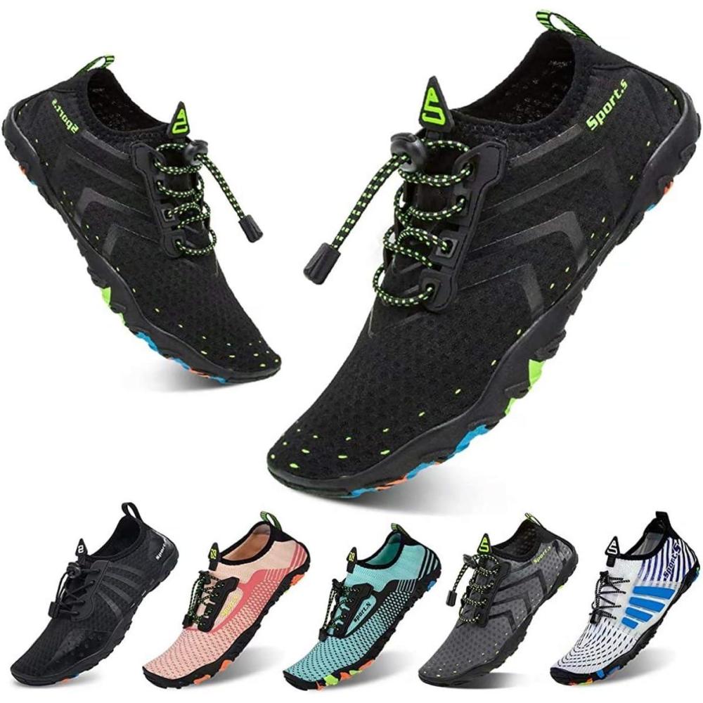 imageYALOX Water Shoes Mens Womens Swim Shoes Outdoor Beach Barefoot QuickDry Aqua Pool Socks Swimming Yoga Surfing ExerciseA927Black
