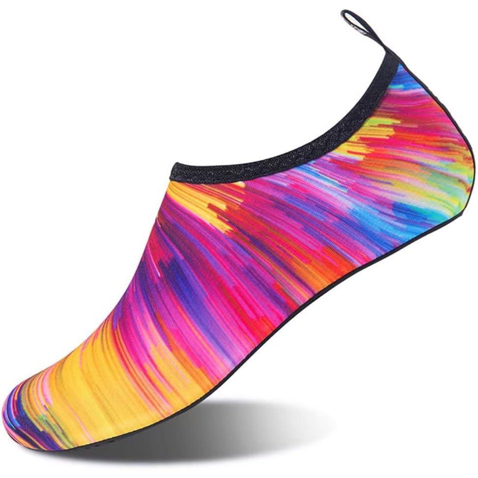 imageYALOX Water Shoes Womens Mens Outdoor Beach Swimming Aqua Socks QuickDry Barefoot Shoes Surfing Yoga Pool ExerciseColorful