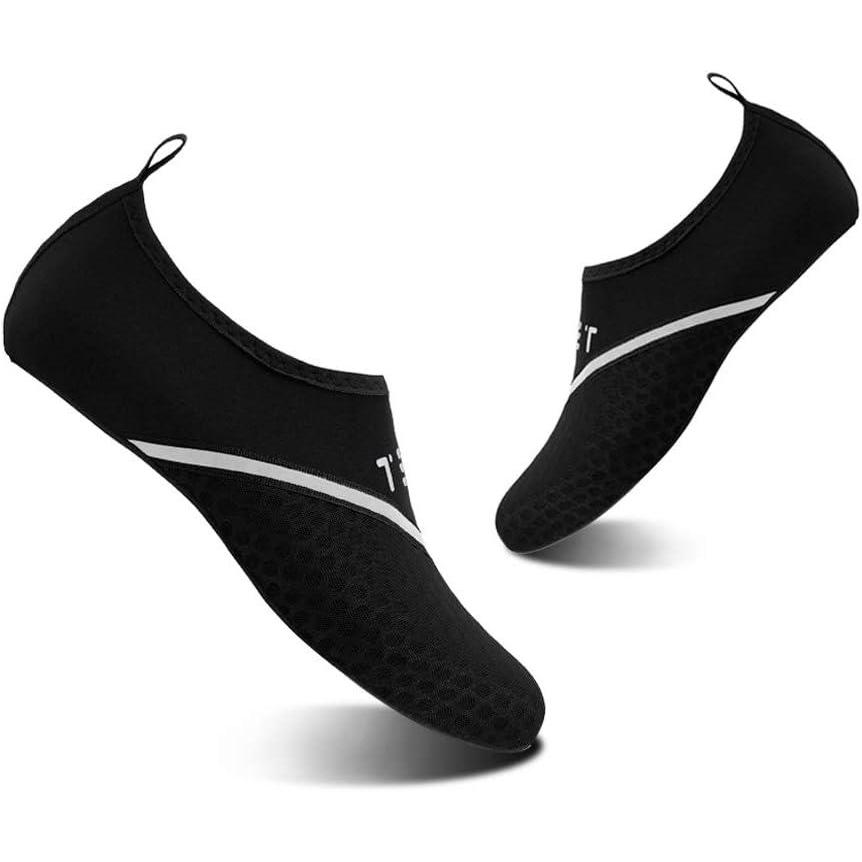 imageYALOX Water Shoes Womens Mens Outdoor Beach Swimming Aqua Socks QuickDry Barefoot Shoes Surfing Yoga Pool ExerciseDXbblack
