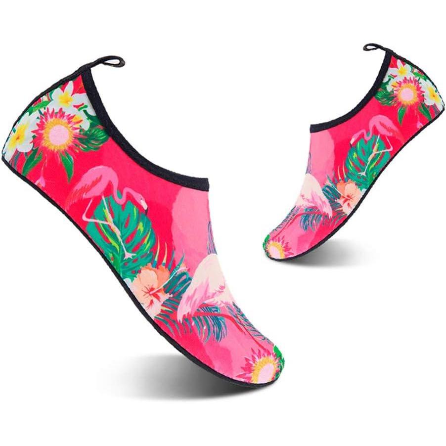 imageYALOX Water Shoes Womens Mens Outdoor Beach Swimming Aqua Socks QuickDry Barefoot Shoes Surfing Yoga Pool ExerciseFlamingo
