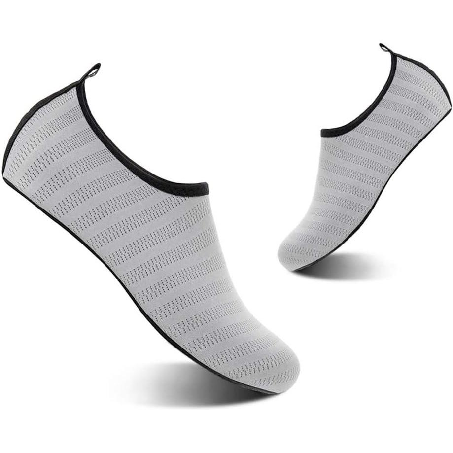 imageYALOX Water Shoes Womens Mens Outdoor Beach Swimming Aqua Socks QuickDry Barefoot Shoes Surfing Yoga Pool ExerciseLxygrey