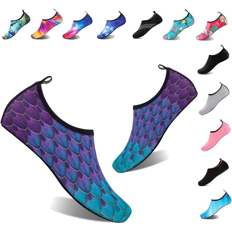 imageYALOX Water Shoes Womens Mens Outdoor Beach Swimming Aqua Socks QuickDry Barefoot Shoes Surfing Yoga Pool ExerciseMulticolor