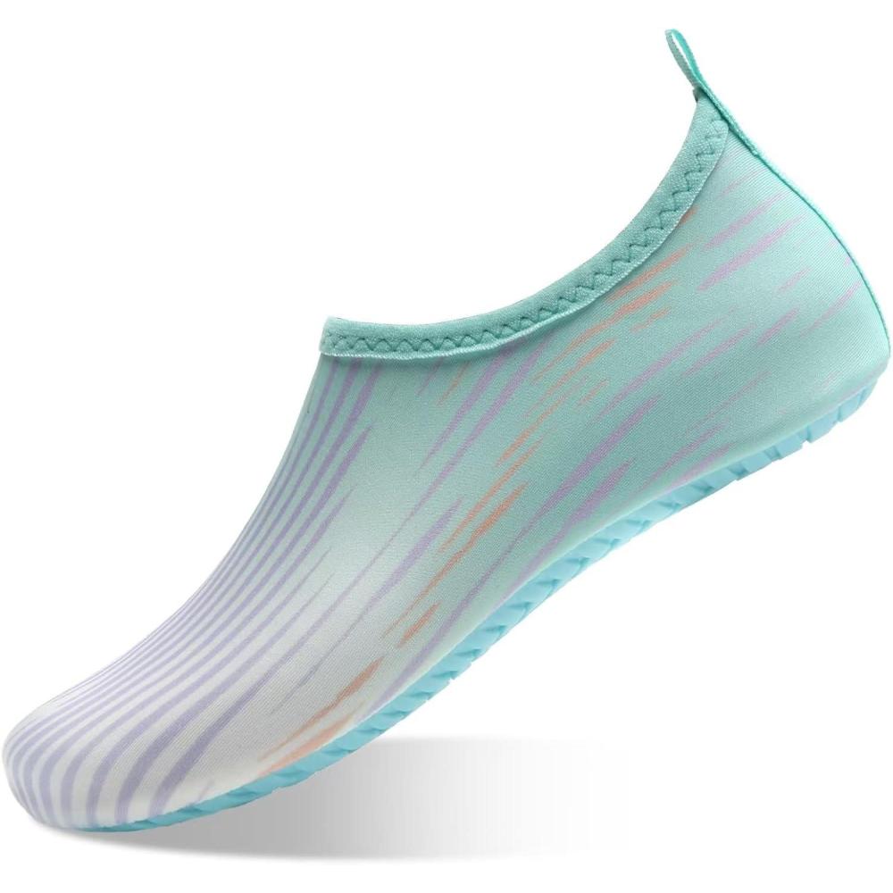 imageYALOX Water Shoes Womens Mens Outdoor Beach Swimming Aqua Socks QuickDry Barefoot Shoes Surfing Yoga Pool ExerciseNa3004whiteGreen
