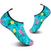 imageYALOX Water Shoes Womens Mens Outdoor Beach Swimming Aqua Socks QuickDry Barefoot Shoes Surfing Yoga Pool ExerciseFlamingo Pineapple