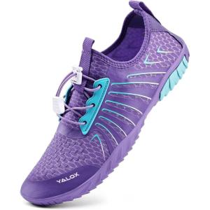 YALOX Water Shoes Men’s Women’s Swim Shoes Outdoor Beach Barefoot Quick-Dry Aqua Pool Socks Swimming Yoga Surfing Exercise(148/Purple)