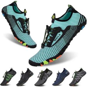 YALOX Water Shoes Men’s Women’s Swim Shoes Outdoor Beach Barefoot Quick-Dry Aqua Pool Socks Swimming Yoga Surfing Exercise(244/Green)