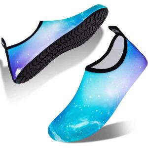 YALOX Water Shoes Women’s Men’s Outdoor Beach Swimming Aqua Socks Quick-Dry Barefoot Shoes Surfing Yoga Pool Exercise(Blue Star Dot)
