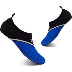 YALOX Water Shoes Women’s Men’s Outdoor Beach Swimming Aqua Socks Quick-Dry Barefoot Shoes Surfing Yoga Pool Exercise(D/Xb-navy)