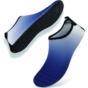 YALOX Water Shoes Women’s Men’s Outdoor Beach Swimming Aqua Socks Quick-Dry Barefoot Shoes Surfing Yoga Pool Exercise(Gradient/Dark Blue)
