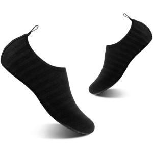 YALOX Water Shoes Women’s Men’s Outdoor Beach Swimming Aqua Socks Quick-Dry Barefoot Shoes Surfing Yoga Pool Exercise(Lxy-black)
