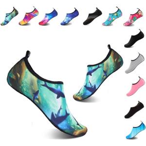 YALOX Water Shoes Women’s Men’s Outdoor Beach Swimming Aqua Socks Quick-Dry Barefoot Shoes Surfing Yoga Pool Exercise(Sy-green)