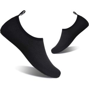 YALOX Water Shoes Women’s Men’s Outdoor Beach Swimming Aqua Socks Quick-Dry Barefoot Shoes Surfing Yoga Pool Exercise(Xbl-black)