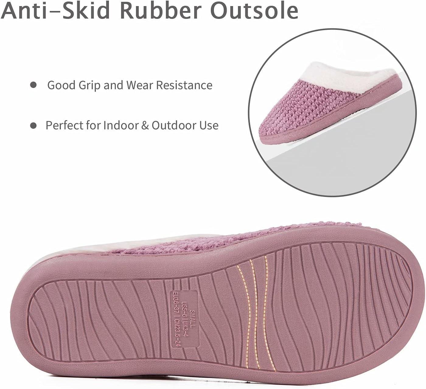 imageYALOX Slippers for Womens Warm Memory Foam AntiSlip House Shoes Comfortable Cotton Slippers Home Bedroom Shoes Indoor amp OutdoorWomens SlippersPink