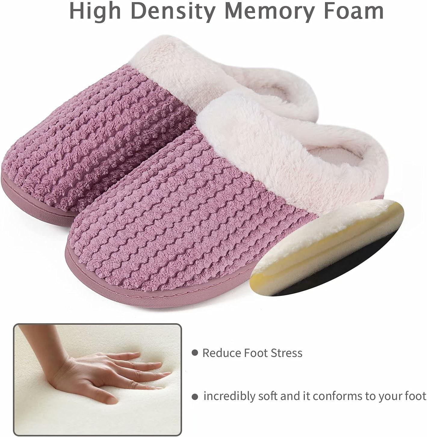 imageYALOX Slippers for Womens Warm Memory Foam AntiSlip House Shoes Comfortable Cotton Slippers Home Bedroom Shoes Indoor amp OutdoorWomens SlippersPink