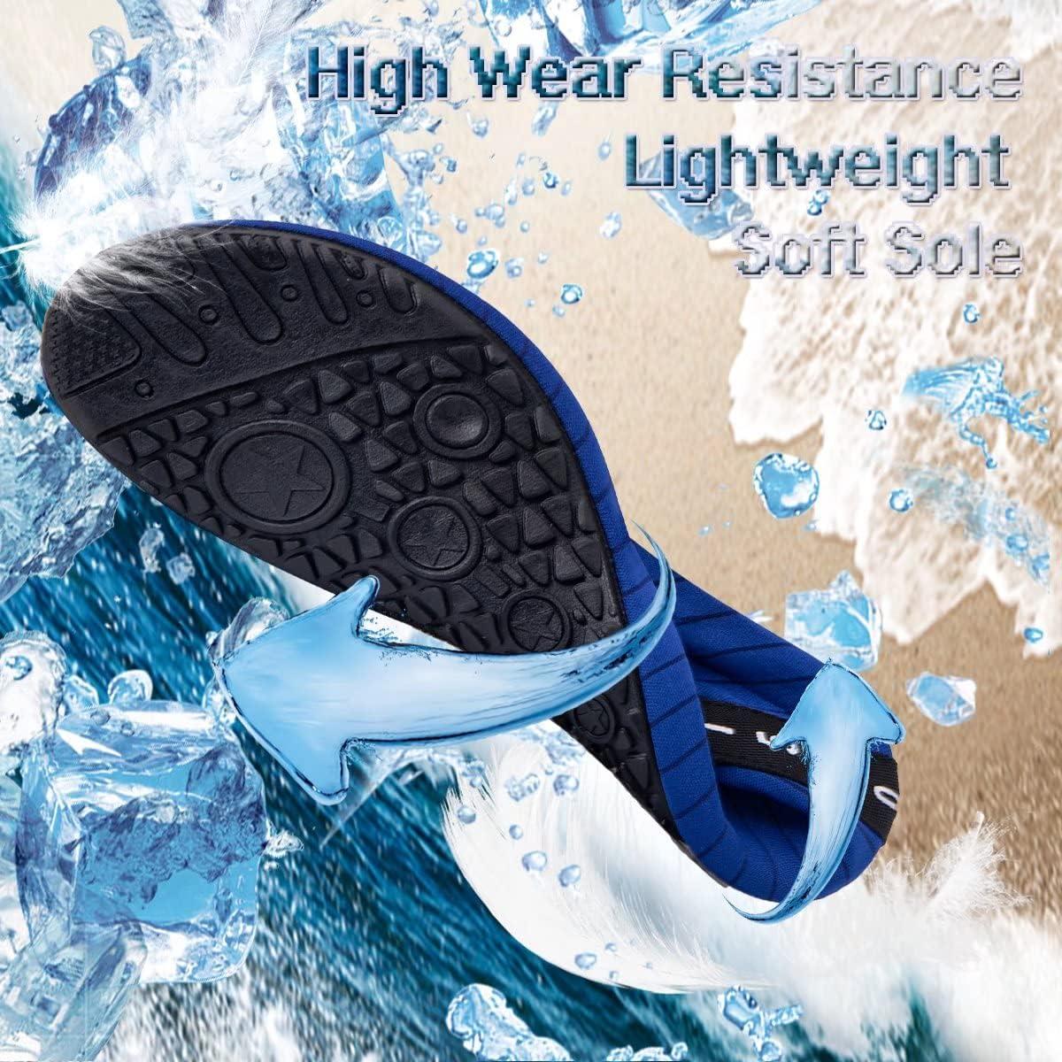 imageYALOX Water Shoes Womens Mens Outdoor Beach Swimming Aqua Socks QuickDry Barefoot Shoes Surfing Yoga Pool ExerciseAqua Socksblue