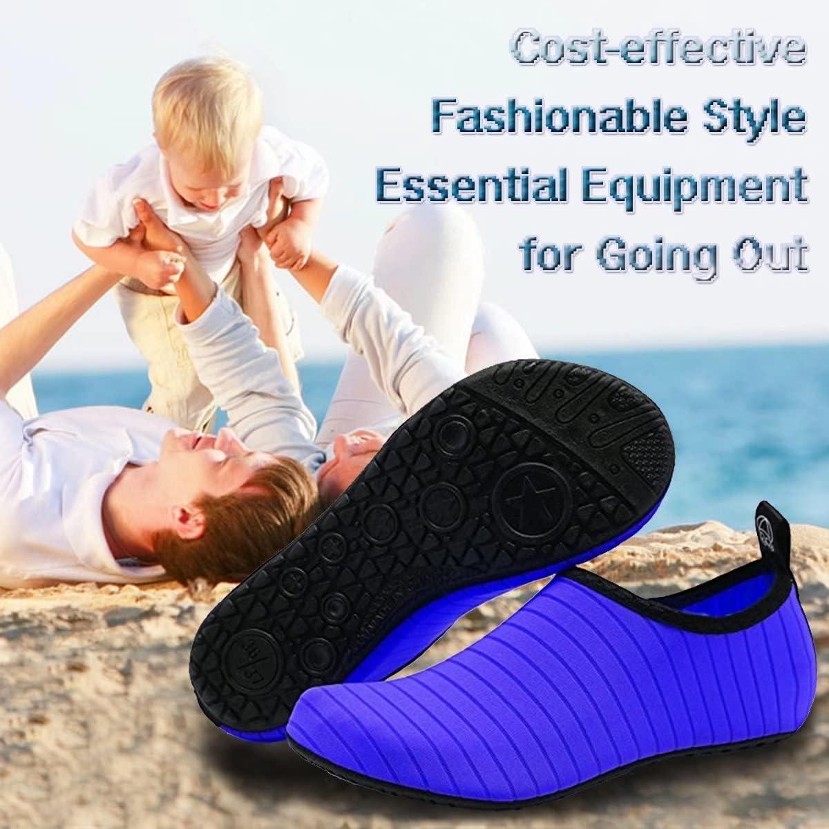 imageYALOX Water Shoes Womens Mens Outdoor Beach Swimming Aqua Socks QuickDry Barefoot Shoes Surfing Yoga Pool ExerciseAqua Socksblue
