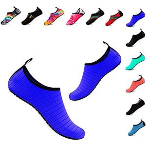 YALOX Water Shoes Women’s Men’s Outdoor Beach Swimming Aqua Socks Quick-Dry Barefoot Shoes Surfing Yoga Pool Exercise(Aqua Socks-blue)